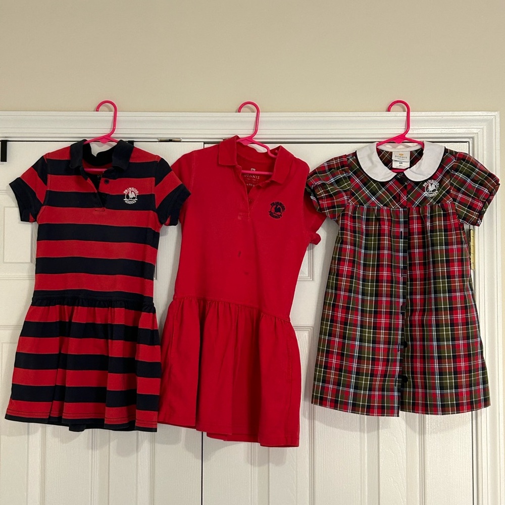 Primrose Dennis Uniform Short Sleeve Dresses, XS, Size 5-6, Great Condition